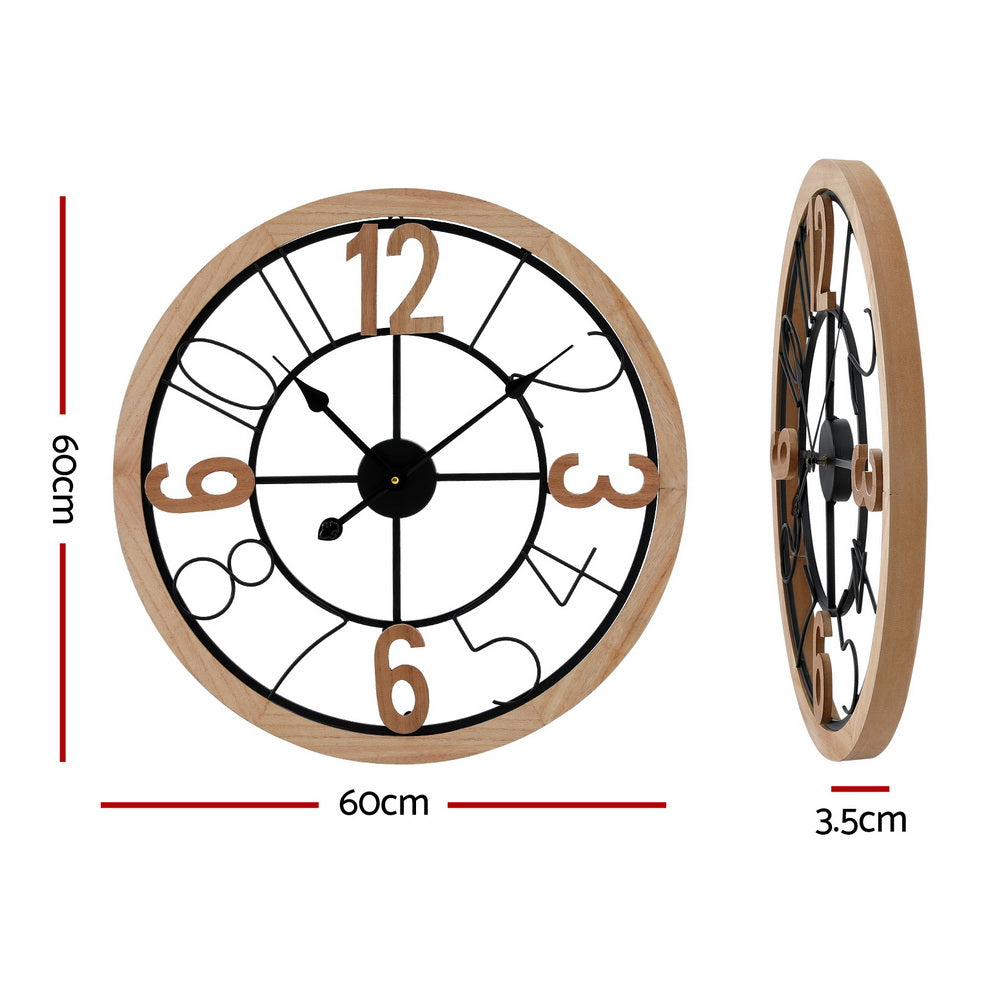 60CM Wall Clock Wooden