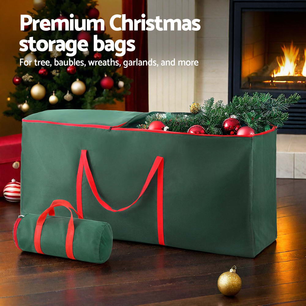 Christmas Tree Baubles Storage Bag Set for Ornaments Container Box