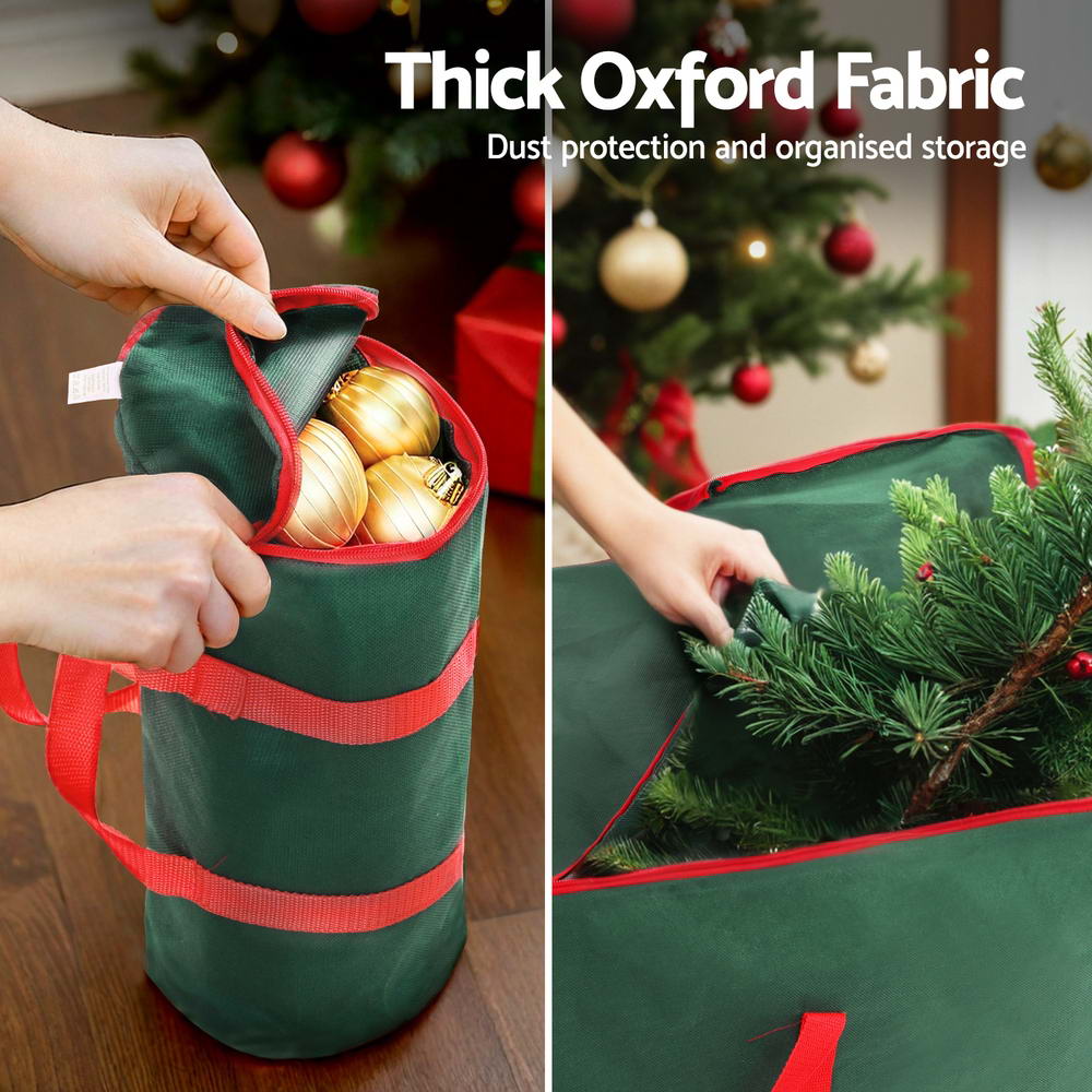 Christmas Tree Baubles Storage Bag Set for Ornaments Container Box