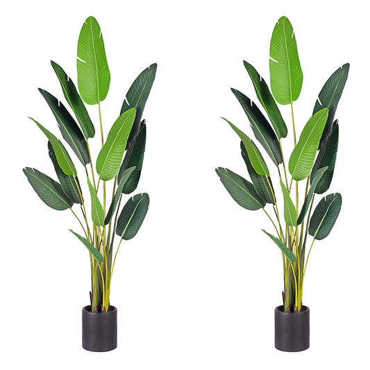 Premium 2X 220cm Artificial Giant Green Birds of Paradise Tree Fake Tropical Indoor Plant Home Office Decor - image1