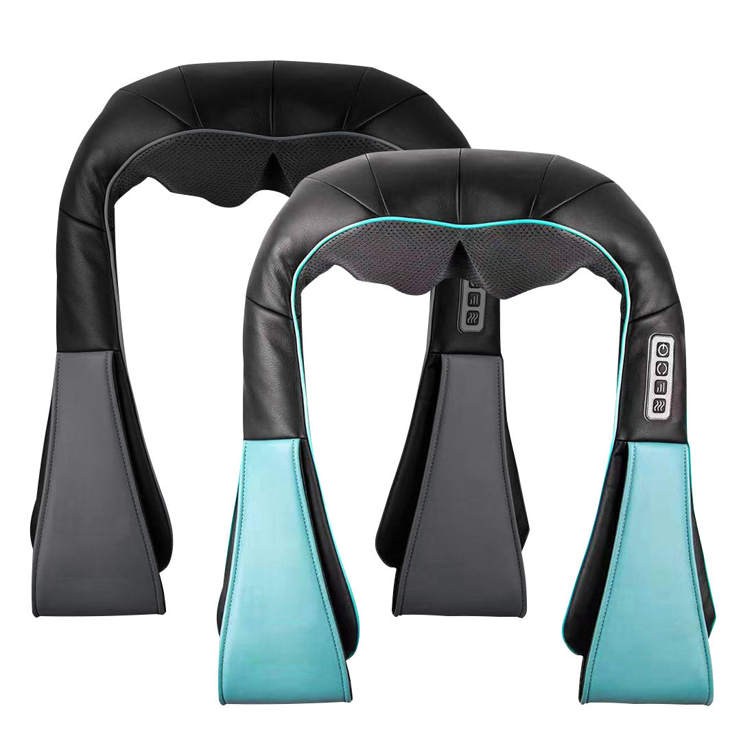 Premium 2X Electric Kneading Back Neck Shoulder Massage Arm Body Massager Black/Blue - image1