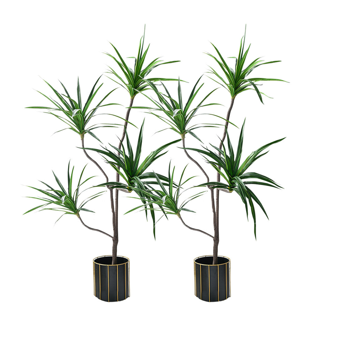 Premium 2X 180cm Green Artificial Indoor Brazlian Iron Tree Fake Plant Decorative 4 Heads - image1