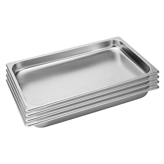 Premium 4X Gastronorm GN Pan Full Size 1/1 GN Pan 4cm Deep Stainless Steel Tray - image1