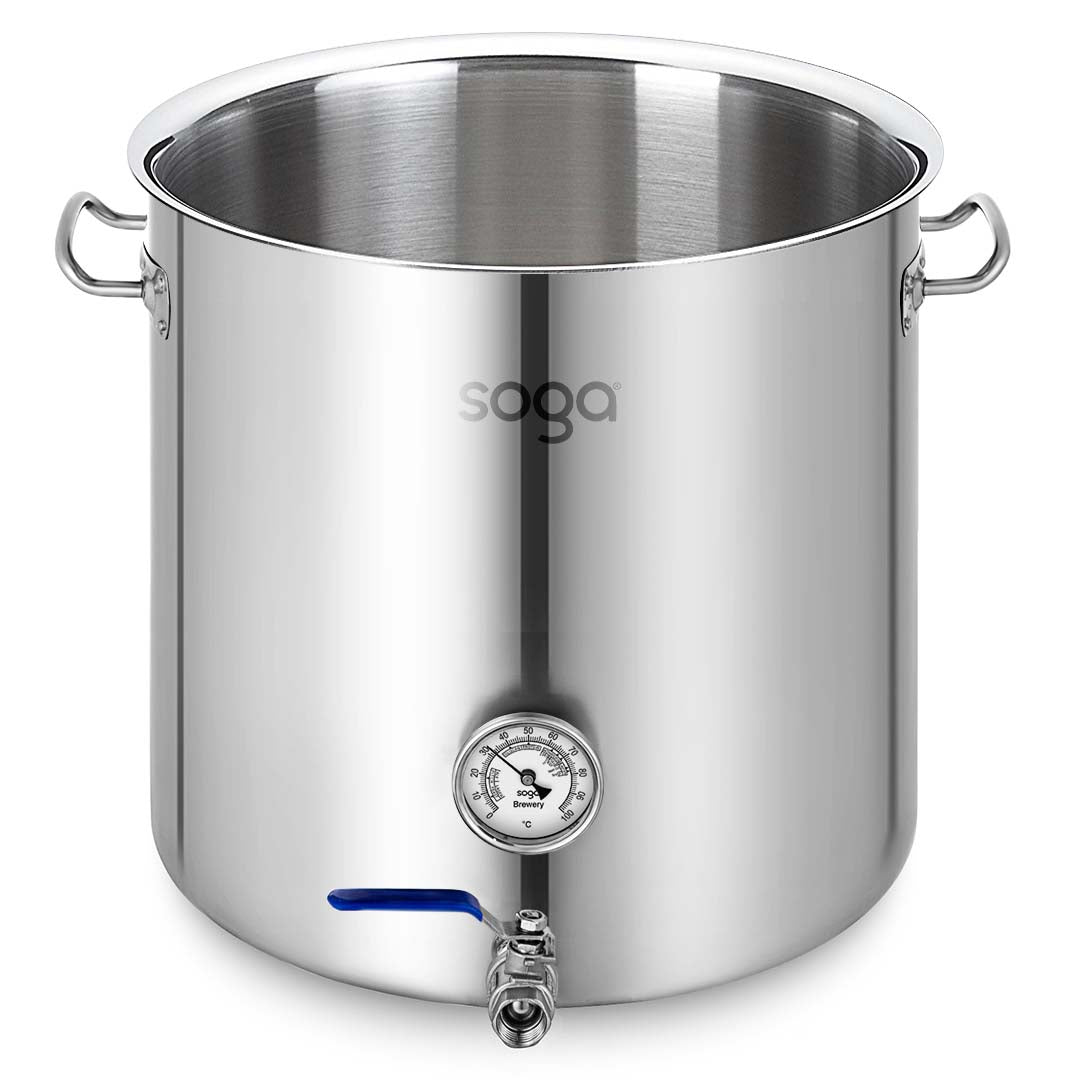 Premium Stainless Steel No Lid Brewery Pot 50L With Beer Valve 40*40cm - image1