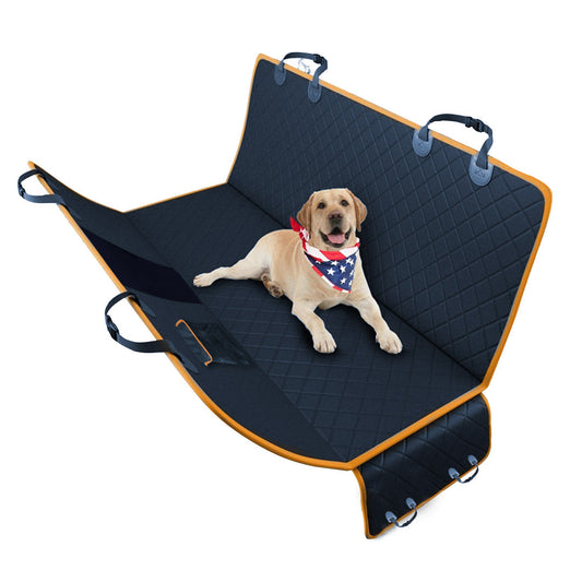 Premium 600D Oxford Cloth Waterproof Dog Car Cover Back Seat Protector Hammock Pet Mat Black - image1