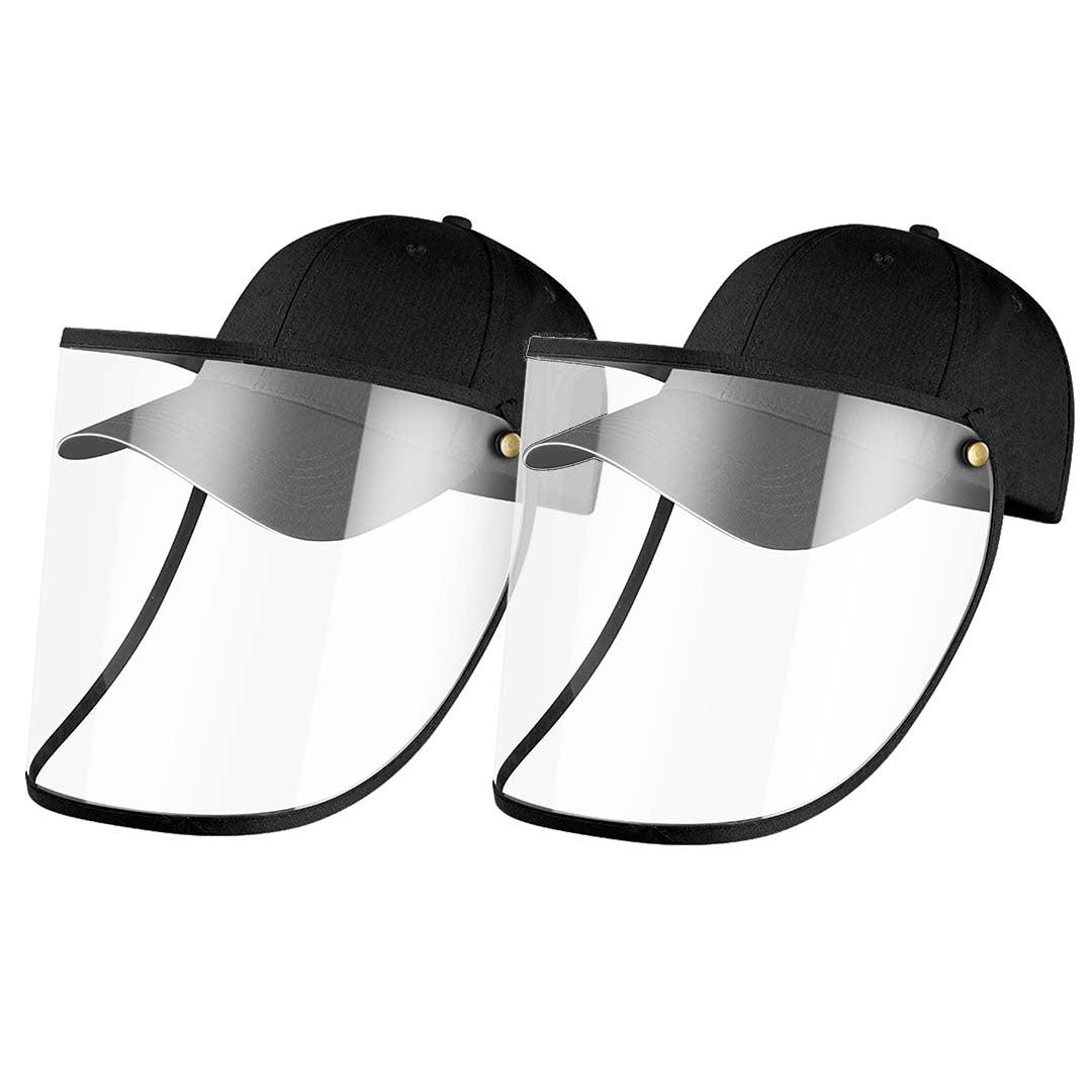 Premium 2X Outdoor Protection Hat Anti-Fog Pollution Dust Saliva Protective Cap Full Face Shield Cover Adult Black - image1