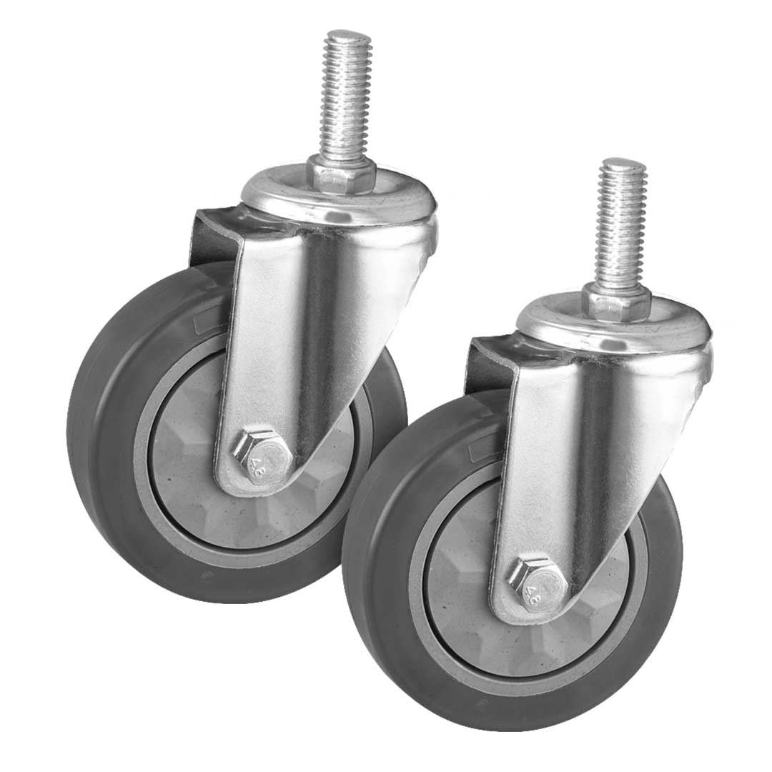 Premium 2 x 4" Heavy Duty Polyurethane Swivel Castor Wheels - image1