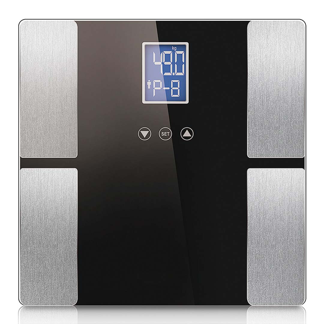 Premium Digital Electronic LCD Bathroom Body Fat Scale Weighing Scales Weight Monitor Black - image1