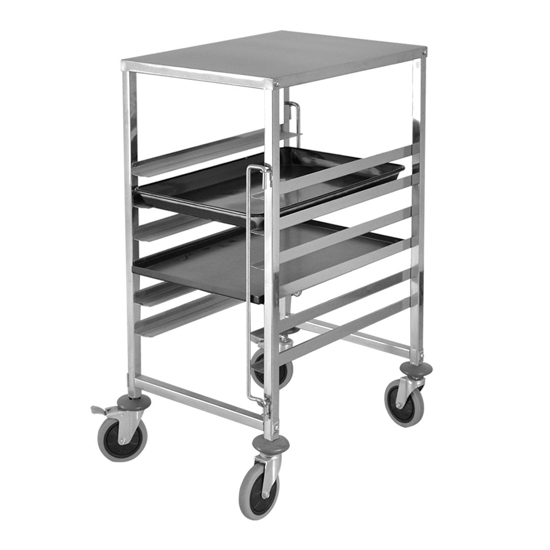 Premium Gastronorm Trolley 7 Tier Stainless Steel Bakery Trolley Suits GN 1/1 Pans with Working Surface - image1