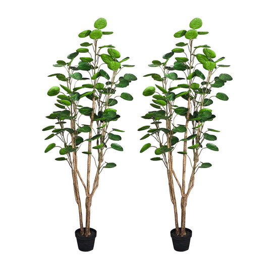 Premium 2X 180cm Green Artificial Indoor Pocket Money Tree Fake Plant Simulation Decorative - image1