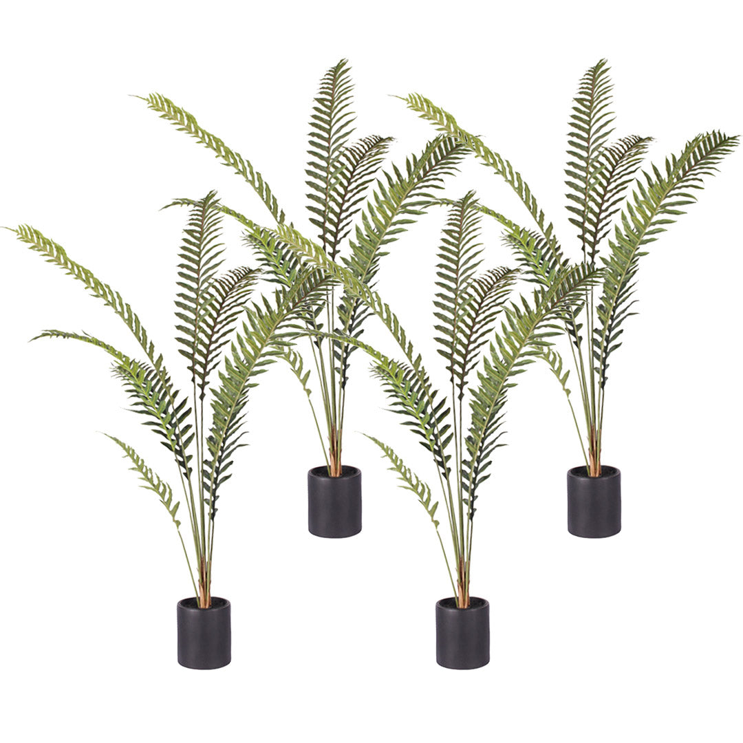 Premium 4X 180cm Artificial Green Rogue Hares Foot Fern Tree Fake Tropical Indoor Plant Home Office Decor - image1