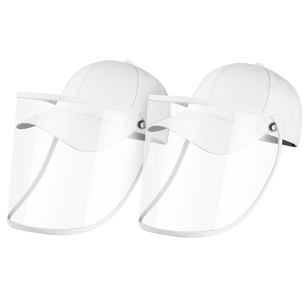 Premium 2X Outdoor Protection Hat Anti-Fog Pollution Dust Saliva Protective Cap Full Face Shield Cover Adult White - image1