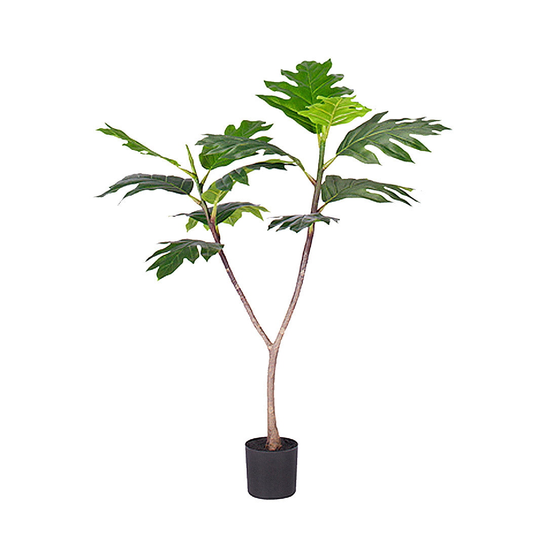 Premium 90cm Artificial Natural Green Split-Leaf Philodendron Tree Fake Tropical Indoor Plant Home Office Decor - image1