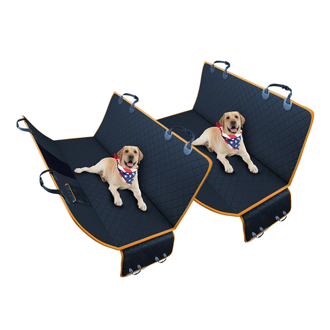 Premium 2X 600D Oxford Cloth Waterproof Dog Car Cover Back Seat Protector Hammock Pet Mat Black - image1