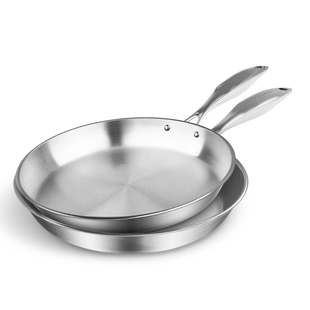 Premium Stainless Steel Fry Pan 24cm 28cm Frying Pan Top Grade Induction Cooking - image1