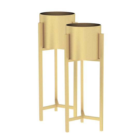 Premium 2X 60cm Gold Metal Plant Stand with Flower Pot Holder Corner Shelving Rack Indoor Display - image1