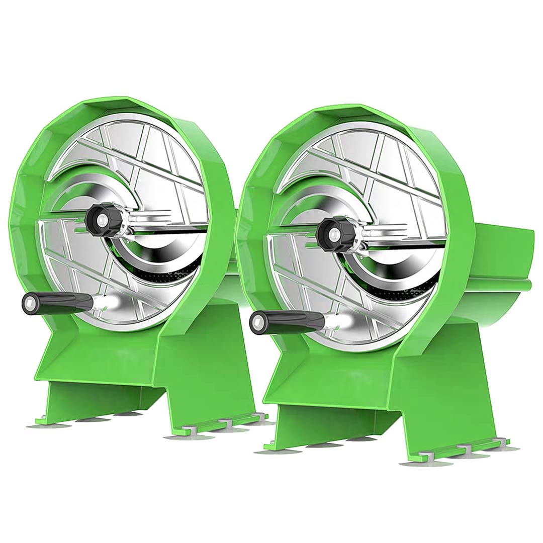 Premium 2X Commercial Manual Vegetable Fruit Slicer Kitchen Cutter Machine Green - image1