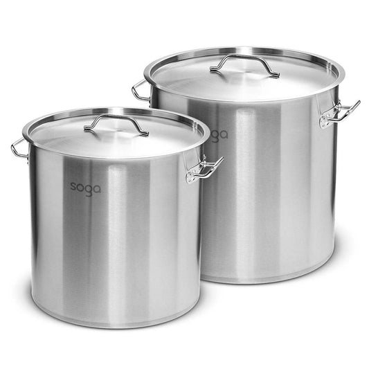 Premium Stock Pot 12L 25L Top Grade Thick Stainless Steel Stockpot 18/10 - image1