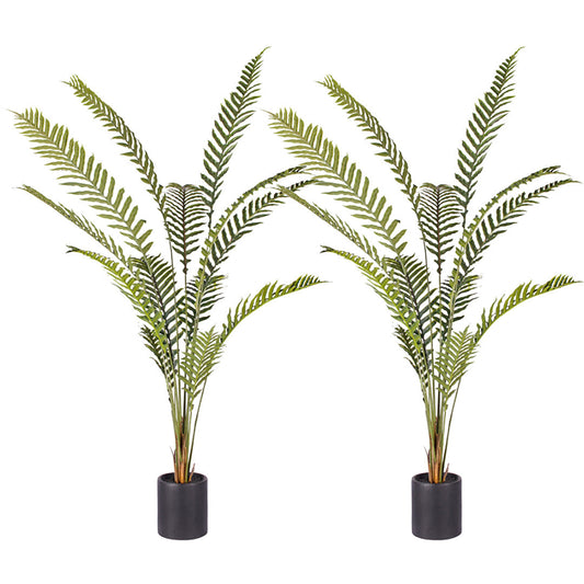 Premium 2X 240cm Artificial Green Rogue Hares Foot Fern Tree Fake Tropical Indoor Plant Home Office Decor - image1