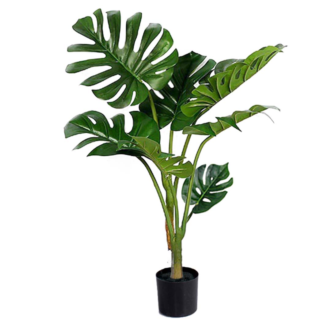 Premium 120cm Artificial Green Indoor Turtle Back Fake Decoration Tree Flower Pot Plant - image1