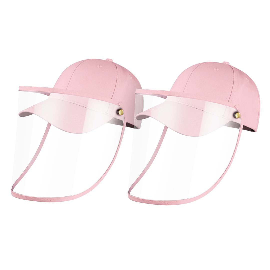 Premium 2X Outdoor Protection Hat Anti-Fog Pollution Dust Saliva Protective Cap Full Face Shield Cover Kids Pink - image1