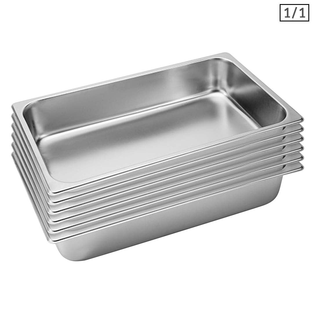 Premium 2X Gastronorm GN Pan Full Size 1/1 GN Pan 10cm Deep Stainless Steel Tray - image1