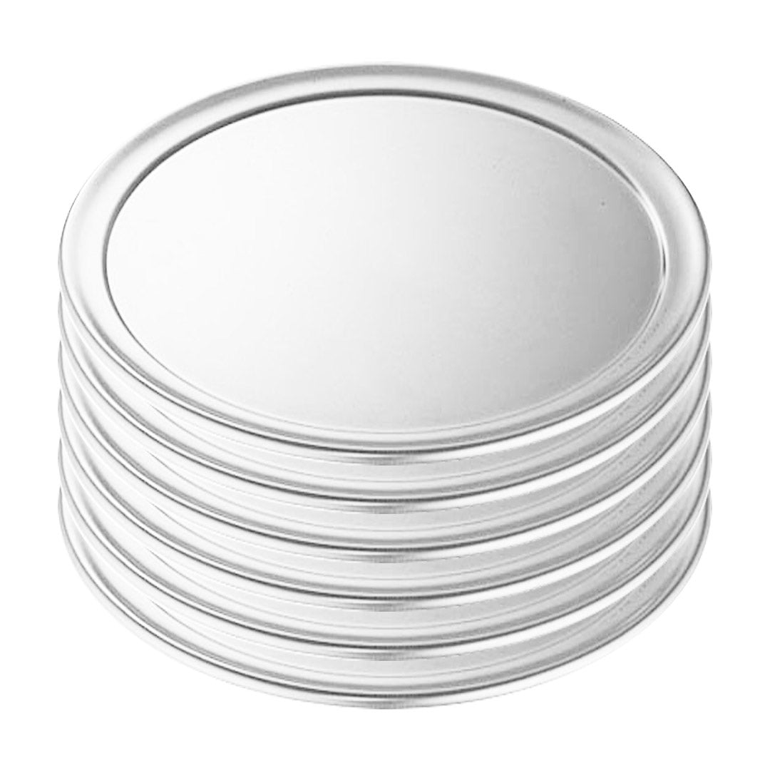 Premium 6X 15-inch Round Aluminum Steel Pizza Tray Home Oven Baking Plate Pan - image1