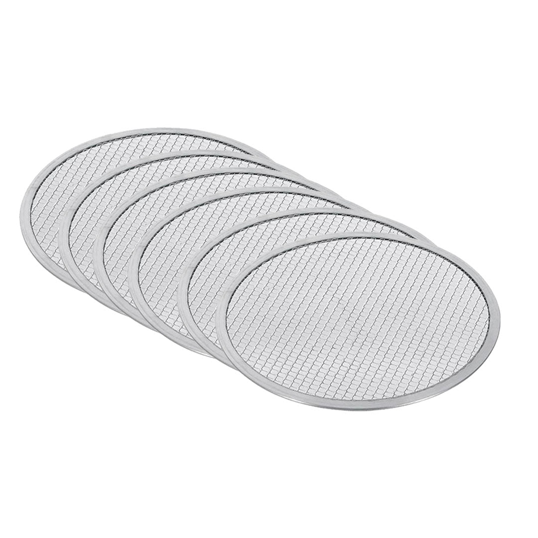 Premium 6X 12-inch Round Seamless Aluminium Nonstick Commercial Grade Pizza Screen Baking Pan - image2