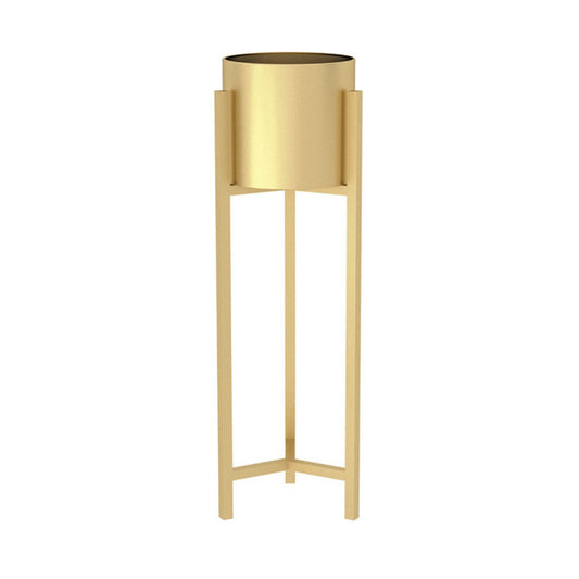 Premium 75cm Gold Metal Plant Stand with Flower Pot Holder Corner Shelving Rack Indoor Display - image1