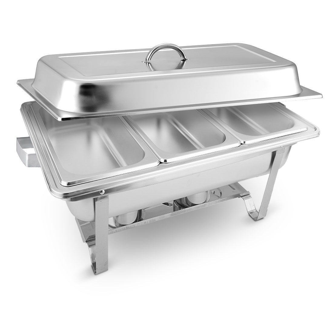 Premium 3L Triple Tray Stainless Steel Chafing Food Warmer Catering Dish - image1