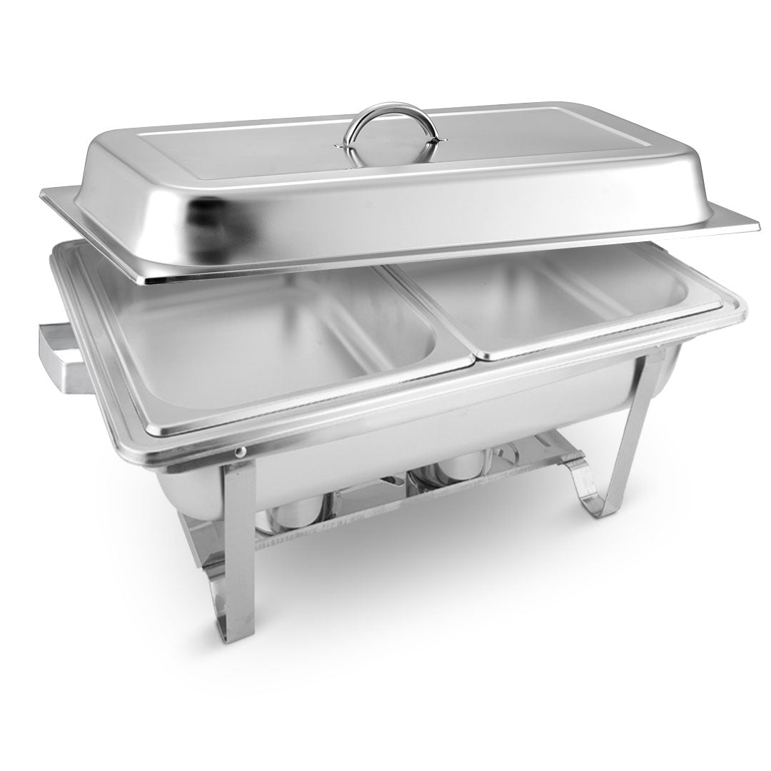 Premium 4.5L Dual Tray Stainless Steel Chafing Food Warmer Catering Dish - image1