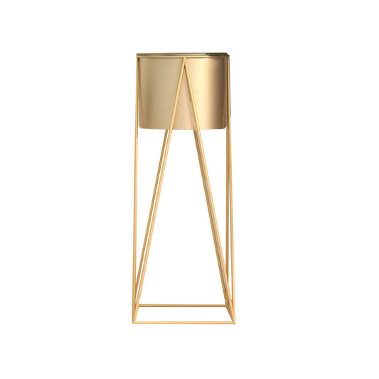 Premium 70cm Gold Metal Plant Stand with Gold Flower Pot Holder Corner Shelving Rack Indoor Display - image1