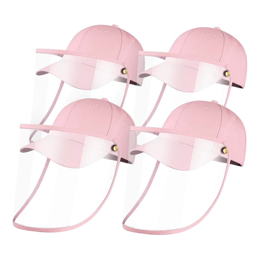 Premium 4X Outdoor Protection Hat Anti-Fog Pollution Dust Saliva Protective Cap Full Face Shield Cover Kids Pink - image1