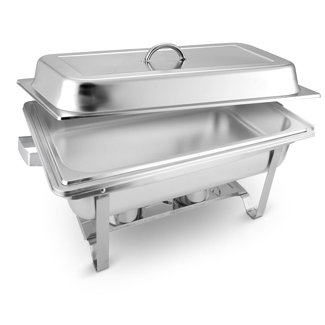 Premium Stainless Steel Chafing Food Warmer Catering Dish 9L Full Size - image1