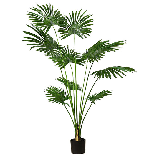 Premium 180cm Artificial Natural Green Fan Palm Tree Fake Tropical Indoor Plant Home Office Decor - image1