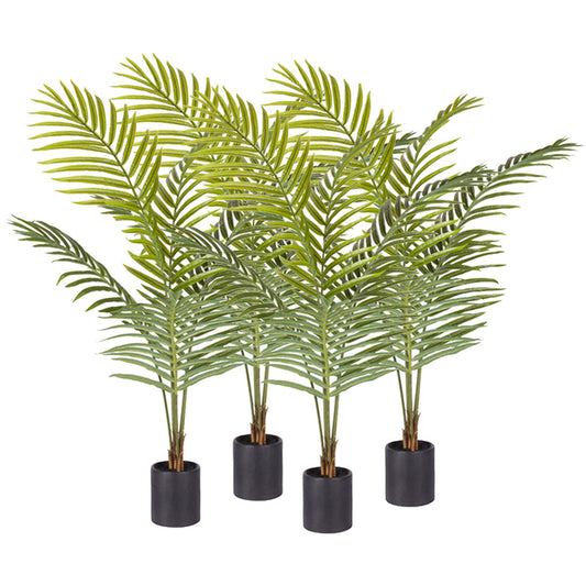 Premium 4X 120cm Green Artificial Indoor Rogue Areca Palm Tree Fake Tropical Plant Home Office Decor - image1