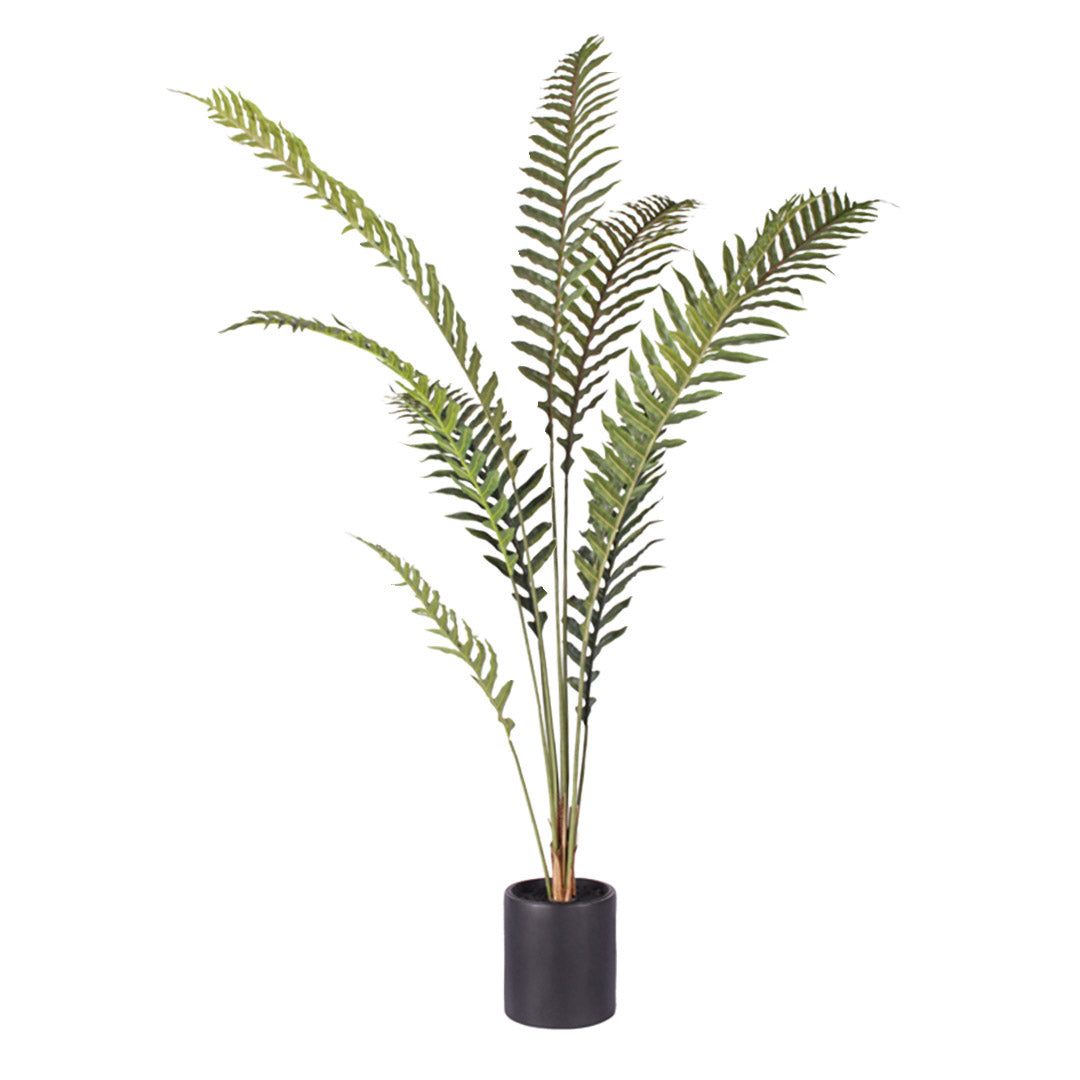 Premium 210cm Artificial Green Rogue Hares Foot Fern Tree Fake Tropical Indoor Plant Home Office Decor - image1