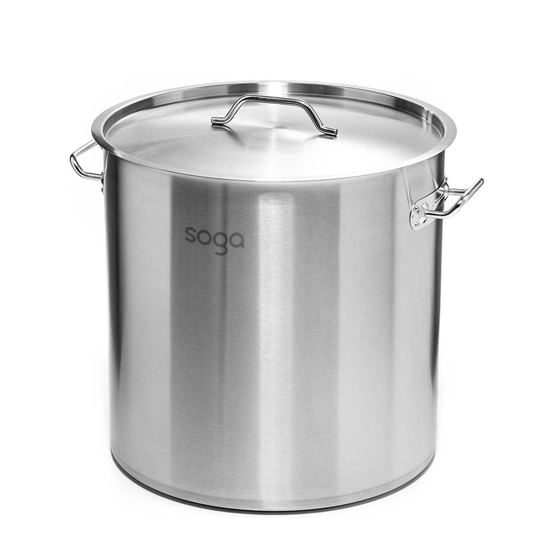 Premium Stock Pot 225L Top Grade Thick Stainless Steel Stockpot 60CMX80CM 18/10 - image1