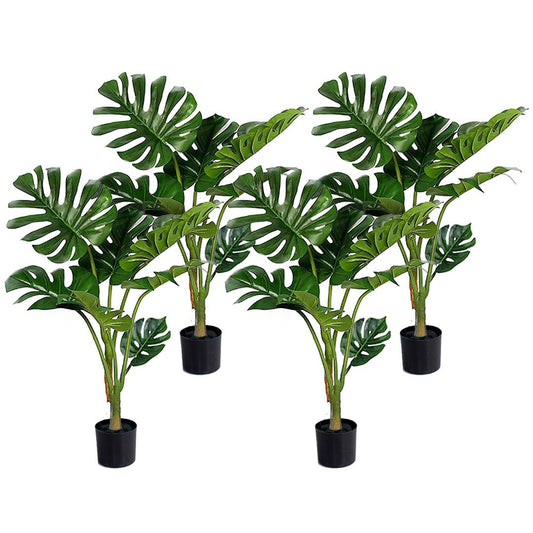 Premium 4X 120cm Artificial Green Indoor Turtle Back Fake Decoration Tree Flower Pot Plant - image1