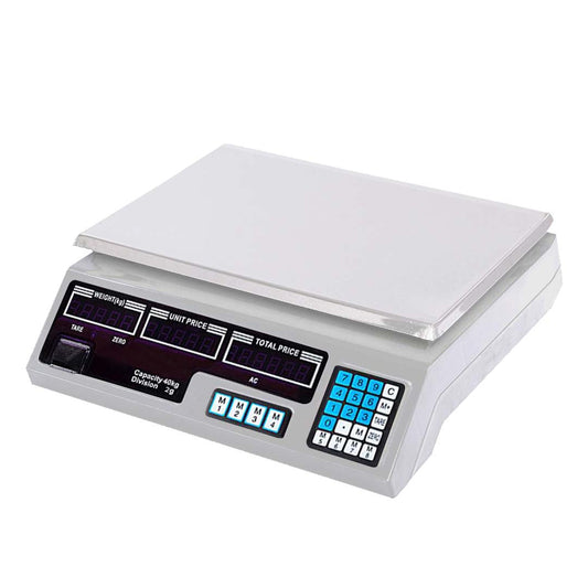 Premium 40kg Digital Commercial Kitchen Scales Shop Electronic Weight Scale Food White - image1