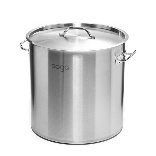 Premium Stock Pot 143L Top Grade Thick Stainless Steel Stockpot 18/10 - image1