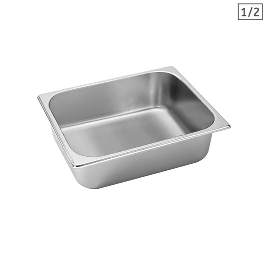 Premium Gastronorm GN Pan Full Size 1/2 GN Pan 10cm Deep Stainless Steel Tray - image1