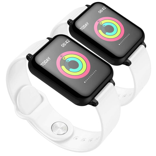Premium 2x Waterproof Fitness Smart Wrist Watch Heart Rate Monitor Tracker White - image1