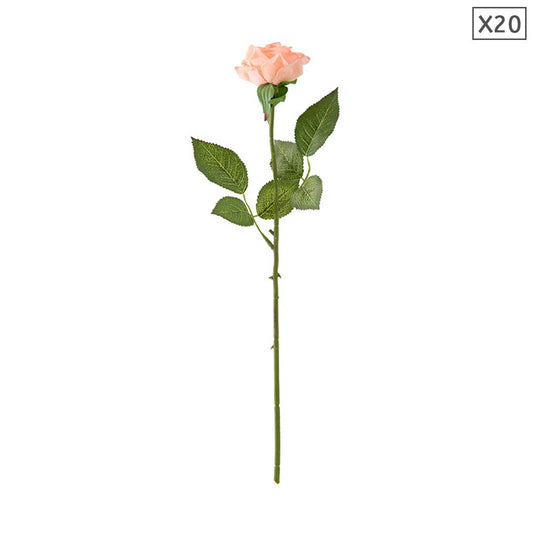 Premium 20pcs Artificial Silk Flower Fake Rose Bouquet Table Decor Champion - image1