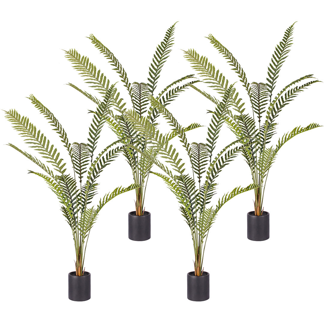 Premium 4X 240cm Artificial Green Rogue Hares Foot Fern Tree Fake Tropical Indoor Plant Home Office Decor - image1