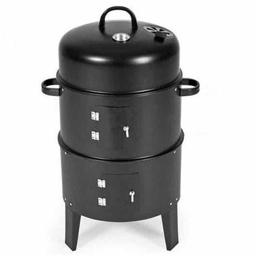 Premium 3 In 1 Barbecue Smoker Outdoor Charcoal BBQ Grill Camping Picnic Fishing - image1