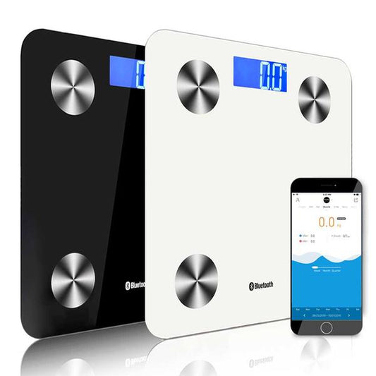 Premium 2X Wireless Bluetooth Digital Body Fat Scale Bathroom Health Analyser Weight Black/White - image1