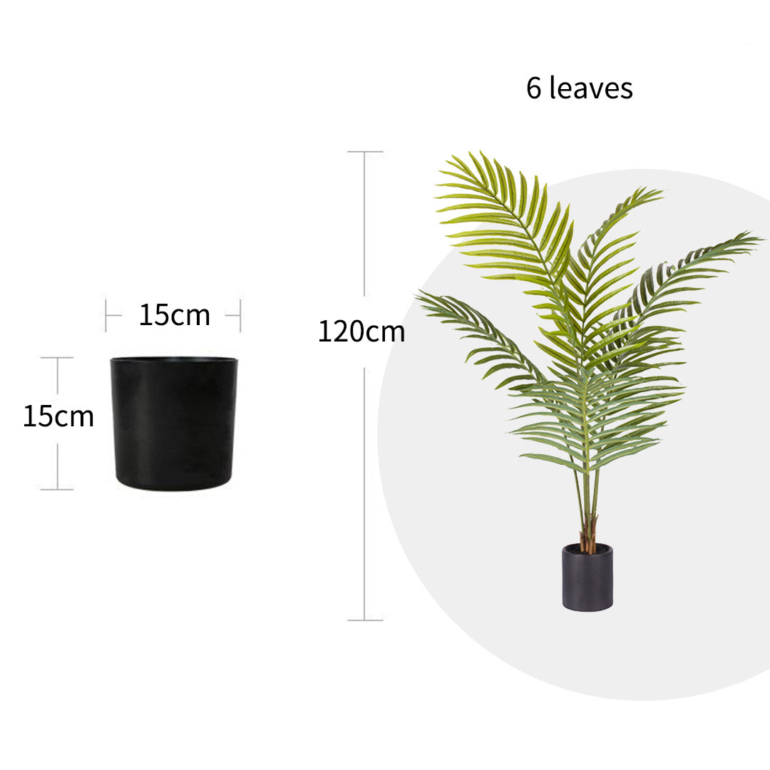 Premium 2X 120cm Green Artificial Indoor Rogue Areca Palm Tree Fake Tropical Plant Home Office Decor - image2