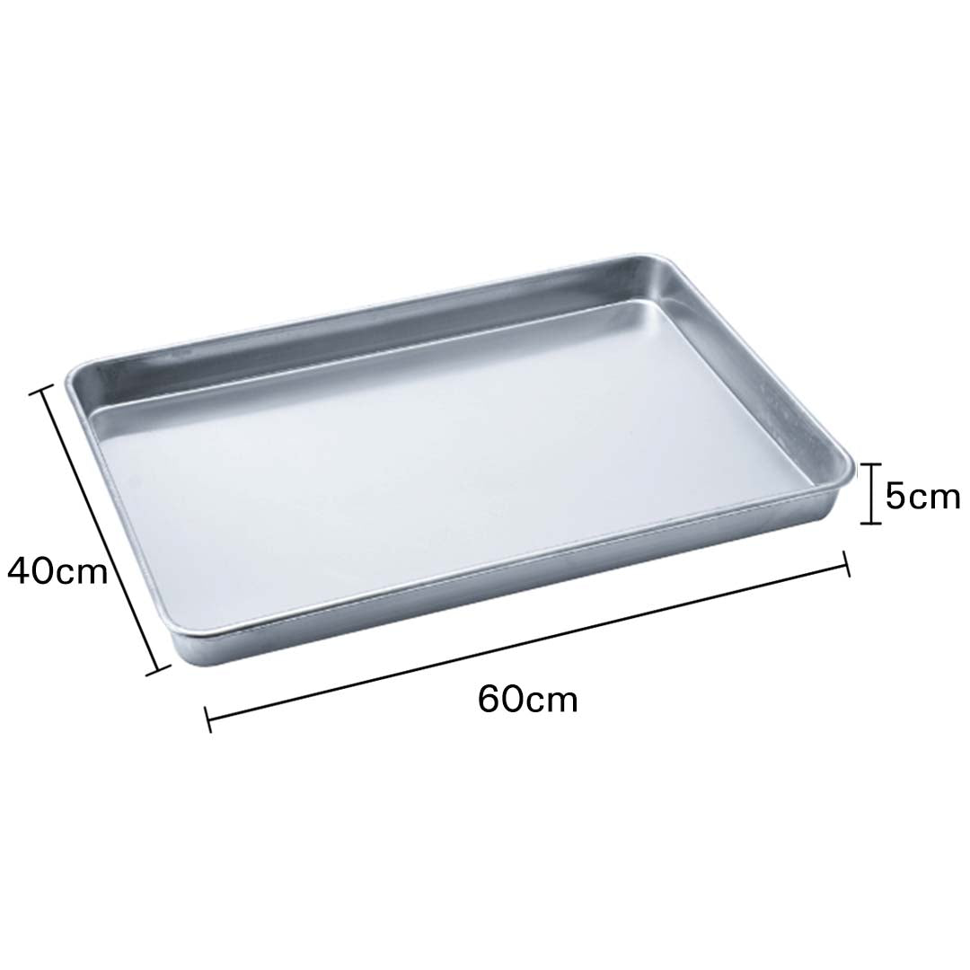 Premium 10X Aluminium Oven Baking Pan Cooking Tray for Baker Gastronorm 60*40*5cm - image2
