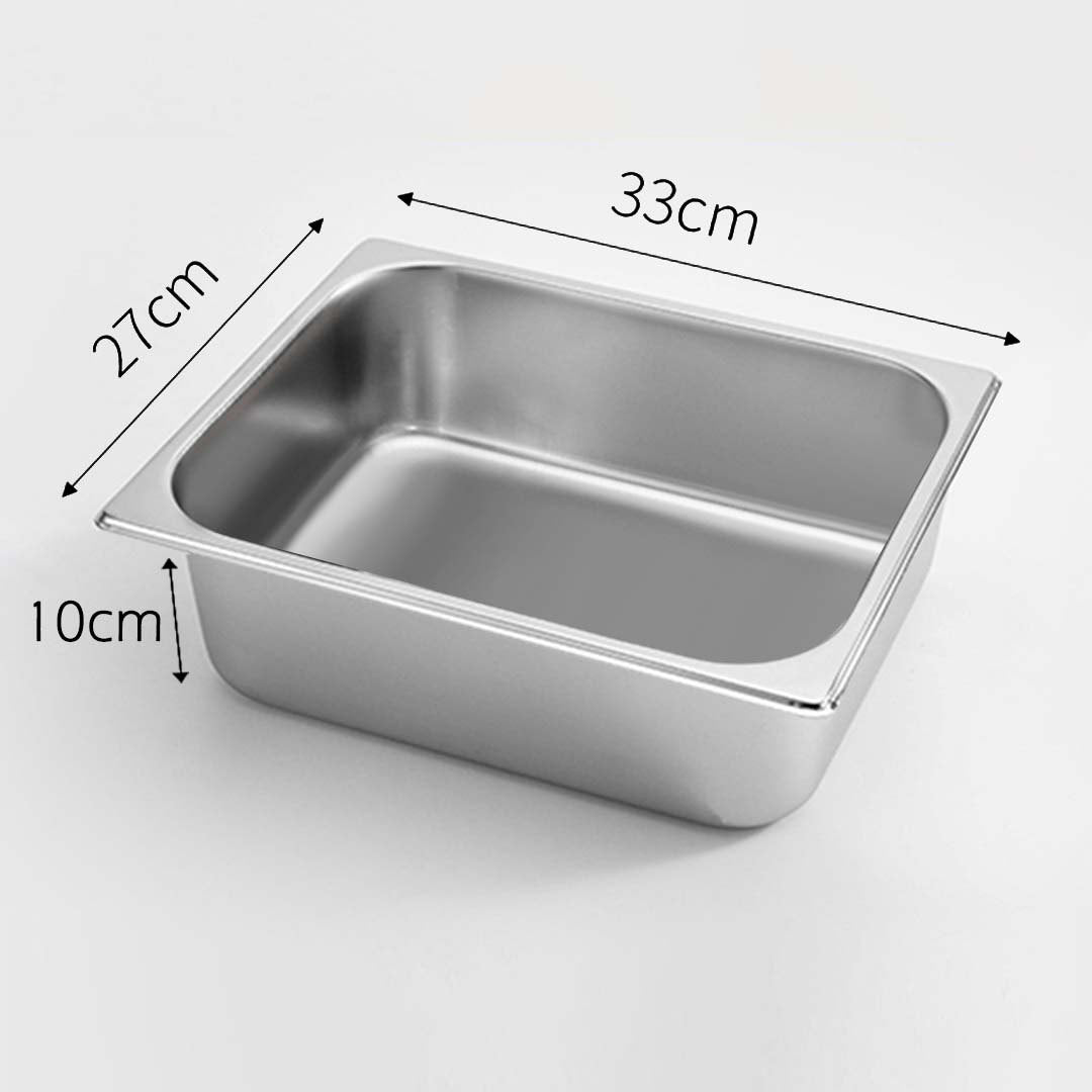 Premium 4X Gastronorm GN Pan Full Size 1/2 GN Pan 10cm Deep Stainless Steel Tray - image2